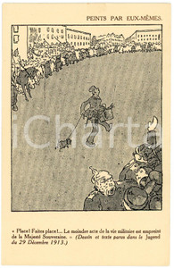 1915 ca PEINTS PAR EUX-MÃŠMES Moindre acte de la vie militaire - Cartolina FP NV  Cartolina d'epoca, non viaggiata.  FAIR/discreto Lievi smussature agli angoli FORMATO: FP originale e autentica 1