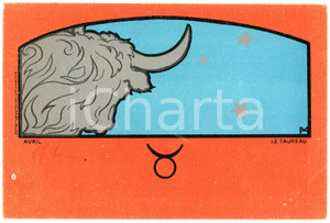 1900 Artiste Henri MEUNIER Série "Le signes du Zodiaque" - Taureau - Postcard  Cartolina postale d'epoca, illustrata, viaggiata.CONDIZIONI: GFORMATO: FP    originale e autentica 1