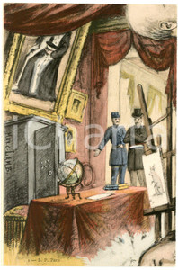 1900 ca FRENCH FACES Installment Cards (8) - Puzzle postcard FP NV  Cartolina d'epoca, non viaggiata.CONDIZIONI: FAIRFORMATO: FP    originale e autentica 1
