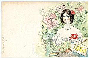 1898 ART NOUVEAU Artist Jack ABEILLÉ - Femme 1860 - Carte postale CPA  Cartolina postale d'epoca, non viaggiata.CONDIZIONI: GFORMATO: FP    originale e autentica 1