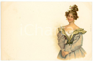 1900 ca VIENNE Lady in a purple dress - Postcard A. SOCKL nÂ° 15  Cartolina postale d'epoca, non viaggiata.CONDIZIONI: GFORMATO: FPEDITORE: A. Sockl, Vienne I, Serie II, n&deg; 15    originale e autentica 1