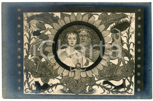 1910 ca Artist FIDUS Hugo HÖPPENER  - "Sonnenblumenelfen" - Postcard  Cartolina d'epoca, non viaggiata. GOOD/buono  Formato: 14x9 cm originale e autentica 1