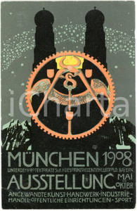 1908 MUNCHEN (GERMANY) Ausstellung - Exhibition arts handicraft *Postcard  Cartolina postale d'epoca, non viaggiata. GOOD/buono  Formato: 9x14 cm originale e autentica 1