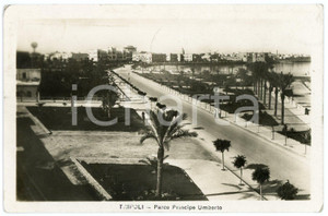 1935 AOI - TRIPOLI Parco Principe Umberto - Cartolina FP VG  Cartolina postale d'epoca, viaggiata.CONDIZIONI: POOR (abrasione in corrispondenza della rimozione del francobollo, piegature agli angoli)FORMATO: FP    originale e autentica 1