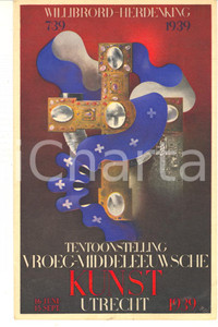 1939 UTRECHT Willibrord-Tentoonstelling - Kunst - Postcard Cartolina postale d'epoca, non viaggiata.   FAIR/discreto lievi piegature angolari Formato: 9x14 cm originale e autentica 1