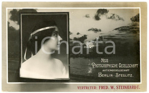 1909 BERLIN STEGLIZ Neue Photographische Gesellschaft - NPG - RARE Postcard  Rara e pregevole cartolina postale pubblicitaria della celebre NPG, viaggiata.Rappresentante Fred. W. Steinhardt indicato in calce.CONDIZIONI: G (piccole piegature angolari)FORMATO: FP    originale e autentica 1