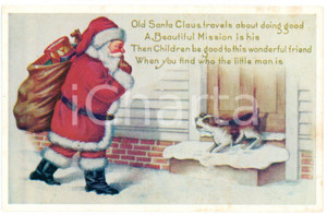 1910 ca CHRISTMAS - Santa Claus bringing toys to children - Postcard  Cartolina postale d'epoca, non viaggiata.CONDIZIONI: F (lievi piegature angolari)FORMATO: FP    originale e autentica 1