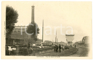1900 ca ROUBAIX - FRANCE Vue du Quai du Sartel - Carte postale FP NV  Cartolina postale d'epoca, non viaggiata. FAIR/discreto Lievi smussature agli angoli Formato: FP originale e autentica 1
