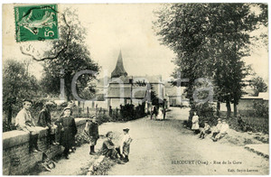 1911 BLICOURT - OISE (FRANCE) Rue de la Gare - Carte postale FP VG  Cartolina postale d'epoca, viaggiata. FAIR/discreto Lievi smussature agli angoli Formato: FP originale e autentica 1