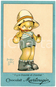1915 ca Artiste Beatrice MALLET - Chocolat MARTOUGIN *Carte postale publicitaire  Cartolina postale d'epoca, non viaggiata.CONDIZIONI: GFORMATO: FP    originale e autentica 1
