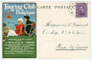 1923 TOURING CLUB DE BELGIQUE - Carte postale illustrée  Cartolina postale d'epoca, pubblicitaria, viaggiata.CONDIZIONI: GFORMATO: FP    originale e autentica 1