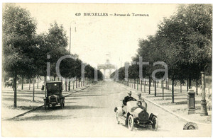 1921 BRUXELLES - BELGIQUE Avenue de Tervueren - Carte postale FP VG  Cartolina postale d'epoca,   viaggiata. POOR/danneggiato Lievi smussature agli angoli, profonda piegatura centrale Formato: FP originale e autentica 1