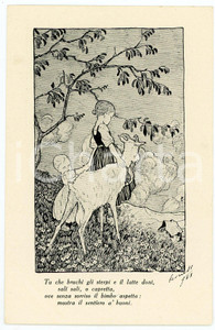 1915 WW1 Capre ai bimbi del TRENTINO Comitato dame emiliane romagnole *Cartolina  Cartolina postale d'epoca, non viaggiata.CONDIZIONI: FAIR FORMATO: FP    originale e autentica 1