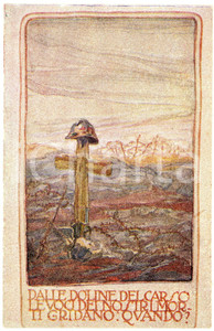 1915 ca WW1 Artista G. MAZZONI Dalle doline del Carso - Cartolina FP NV  Cartolina postale d'epoca, non viaggiata.CONDIZIONI: FAIR (lievi smussature agli angoli)FORMATO: FP    originale e autentica 1