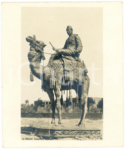 Fotografia d epoca originale 1910 ca AngloEgyptian SUDAN  OMDURMAN Statue of General GORDON  Photo TÃœRSTIG 1