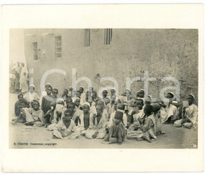 1910 ca Anglo-Egyptian SUDAN - Kuttab - Muslim school - Photo R. TÜRSTIG 10x12 Fotografia seriale d'epoca.FOTOGRAFO: R. T&uuml;rstig - Omdurman GOOD/buono  Formato: 10x12 cm originale e autentica 1