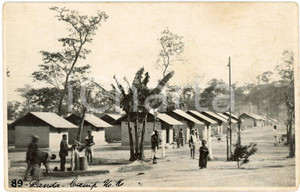 1930 ca CONGO BELGE KATANGA Mines PANDA Camp indigène - Photo L. GABRIEL 89 (1) Fotografia originale d'epoca, in formato cartolina postale.FOTOGRAFO: L&eacute;opold Gabriel   GOOD/buono minime smussature angolari Formato: 14x9 cm originale e autentica 1