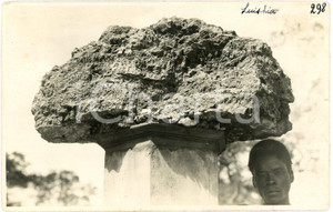 1930 ca CONGO BELGE KATANGA - LUISHIA Minerai exceptionnel *Photo L. GABRIEL 298 Fotografia originale d'epoca, con timbro del fotografo al verso.FOTOGRAFO: L&eacute;opold Gabriel - Panda - Katanga  GOOD/buono ma minimo taglio al lato destro Formato: 14x9 cm originale e autentica 1