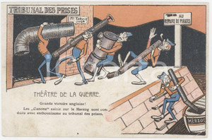 1915 ca WW1 Théâtre de la Guerre - Les canons du Herzog - Carte postale  Cartolina postale d'epoca, non viaggiata. FAIR/discreto piegatura angolare Formato: 14x9 cm originale e autentica 1