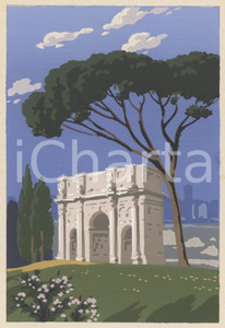 1935 ROMA Arco di Costantino - Ill. Giovanni MESCHINI Cartolina DIPINTA A MANO Cartolina postale d'epoca, dipinta a mano, non viaggiata. SERIE: Ars Nova - Bellezze Italiche, serie IVEDIZIONE: E. Verdesi, Roma FAIR/discreto Residuo di incollatura al verso. Formato: FG originale e autentica 1