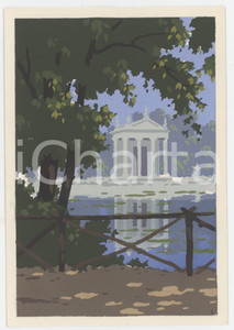 1935 ROMA Villa Umberto I - Ill. Giovanni MESCHINI Cartolina DIPINTA A MANO FG Cartolina postale d'epoca, dipinta a mano, non viaggiata. SERIE: Ars Nova - Bellezze Italiche, serie IVEDIZIONE: E. Verdesi, Roma FAIR/discreto Residuo di incollatura al verso. Formato: FG originale e autentica 1