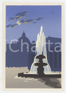 1935 ROMA Piazza San Pietro - Ill. Giovanni MESCHINI Cartolina DIPINTA A MANO Cartolina postale d'epoca, dipinta a mano, non viaggiata. SERIE: Ars Nova - Bellezze Italiche, serie IVEDIZIONE: E. Verdesi, Roma FAIR/discreto Residuo di incollatura al verso. Formato: FG originale e autentica 1