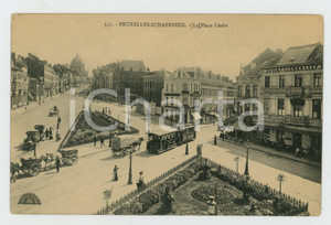 1910 ca BRUXELLES - SCHAERBEEK La Place Liedts - Carte postale FP NV  Cartolina postale d'epoca, non viaggiata. FAIR/discreto Lievi smussature agli angoli Formato: FP originale e autentica 1