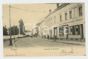1908 FOREST - BELGIQUE Chaussée de Bruxelles - Carte Postale FP VG  Cartolina postale d'epoca, viaggiata. FAIR/discreto Lievi smussature agli angoli Formato: FP originale e autentica 1