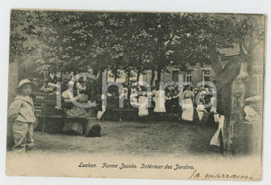 1906 LAEKEN Ferme Jacobs - IntÃ©rieur des Jardins - Carte postale FP VG  Cartolina d'epoca, viaggiata.CONDIZIONI: POOR (piccolo strappo e piegatura al margine superiore, piegatura all'angolo inferiore destro)FORMATO: FP    originale e autentica 1