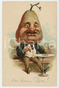 1910 ca FRANCE - COSTUMES Une bonne soire - Homme-poire - Carte postale FP NV  Cartolina d'epoca, non viaggiata.CONDIZIONI: FAIRFORMATO: FP    originale e autentica 1