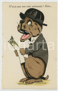 1940 ca BELGIUM - CHIENS N'ai-je pas une voix ravissante - Postcard G. COF grey  Cartolina postale d'epoca, non viaggiata, firmata G. Cof.La cartolina appartiene alla serie "Aquarella".CONDIZIONI: GFORMATO: FP    originale e autentica 1