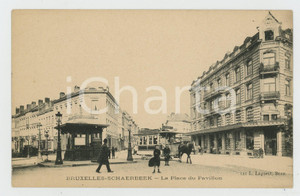 1900 ca BRUXELLES - SCHAERBEEK La Place du Pavillon - Cartolina FP NV  Cartolina postale d'epoca, non viaggiata. FAIR/discreto Lievi smussature agli angoli Formato: FP originale e autentica 1
