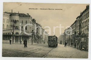 1920 ca BRUXELLES Boulevard Maurice Lemonnier - CrÃ©dit Anversois - Carte postale  Cartolina postale d'epoca, viaggiata. FAIR/discreto Lievi smussature agli angoli Formato: FP originale e autentica 1