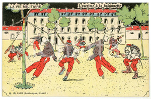 1919 BELGIQUE - LA VIE MILITAIRE L'escrime à la baionette - Carte postale FP VG Cartolina d'epoca, viaggiata. FAIR/discreto Lievi smussature agli angoli Formato: FP originale e autentica 1