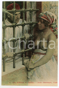 1910 ca ETHNIC NUDE ARAB Jeune Mauresque - Postcard topless 1021 Scènes et Types  Cartolina postale d'epoca, non viaggiata.CONDIZIONI: GFORMATO: FP    originale e autentica 1