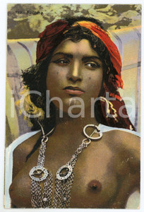 1915 ca ETHNIC NUDE ARAB - Woman - Fathma  - Old postcard topless  Cartolina postale d'epoca, non viaggiata.CONDIZIONI: G FORMATO: FP    originale e autentica 1