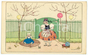 1920 ca ART DECO Artist Mela KOEHLER -Young woman and baby girl - Postcard  Cartolina postale d'epoca, illustrata, non viaggiata.CONDIZIONI: F (minime piegature angolari)FORMATO: FP    originale e autentica 1
