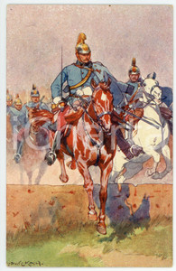 1900 ca Artist Ludwig KOCH - Austro-Hungarian Army - Cavalry (1) - Postcard  Cartolina postale d'epoca, non viaggiata.CONDIZIONI: GFORMATO: FP    originale e autentica 1