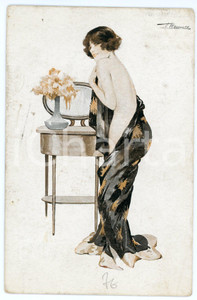 1920 EROTICA Artist Suzanne MEUNIER Gestes frivoles - Carte postale FP VG  Cartolina postale d'epoca, non viaggiata.EDITORE: Marque L.E. Paris - Serie 69 n.1CONDIZIONI: FAIRFORMATO: FP    originale e autentica 1