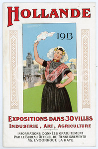 1913 HOLLANDE (NEDERLAND) Exposition dans 30 villes - Carte postale FP NV  Cartolina postale d'epoca, non viaggiata. GOOD/buono  Formato: FP originale e autentica 1