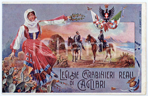 1910 ca LEGIONE CARABINIERI REALI DI CAGLIARI Cartolina illustrata FP NV  Cartolina postale d'epoca, non viaggiata.EDITORE: Stab. A. Marzi - Roma GOOD/buono  Formato: FP originale e autentica 1