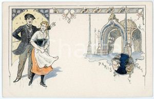 1900 ca PAYS DU MONDE - COUTUMES - PARIS - Carte postale ill. P. TEMPESTINI  Cartolina postale d'epoca, non viaggiata.CONDIZIONI: GFORMATO: FP    originale e autentica 1