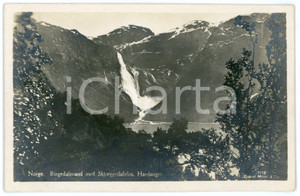 1935 ca HARDANGER - NORWAY Ringedalsvand med Skjoeggedalsfos - Postcard FP NV  Cartolina d'epoca, non viaggiata. FAIR/discreto Lievi smussature agli angoli Formato: FP originale e autentica 1