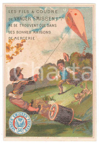1883 VANDER SMISSEN FRERES Mercerie - Kids with kite ILLUSTRATED Calendar (4)  Calendario tascabile d'epoca, illustrato.CONDIZIONI: GOODFORMATO: 8x11 cm    originale e autentica 1