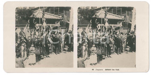 1910 ca JAPAN - Abfahrt ins Feld - ETHNIC Stereoview n° 49  Fotografia stereoscopica d'epoca.EDITORE: NPG  GOOD/buono  Formato: 18x9 cm originale e autentica 1