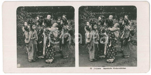 1910 ca JAPAN - Japanische Kindermädchen - ETHNIC Stereoview n° 23  Fotografia stereoscopica d'epoca.EDITORE: NPG  GOOD/buono  Formato: 18x9 cm originale e autentica 1
