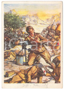 1939 WW2 Tenente Luigi MICHELAZZI Cartolina Museo granatieri Sardegna e Albania Cartolina d'epoca, non viaggiata. Al verso timbri a inchiostro "Luigi Testi - Padova" e "Magg. Giuseppe Canale Parola - Catanzaro".  FAIR/discreto Lievi smussature agli angoli Formato: FG originale e autentica 1