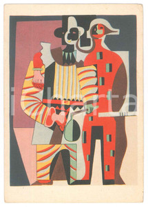 1955 ca Artist Pablo PICASSO Pierrot et Arlequin - Carte postale FG NV  Cartolina d'epoca, non viaggiata. FAIR/discreto Lievi smussature e piegature agli angoli Formato: FG originale e autentica 1