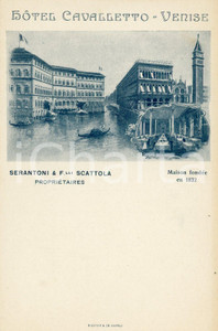 1900 ca VENEZIA Hotel Cavalletto *Cartolina ILLUSTRATA FP NV  Cartolina postale d'epoca, non viaggiata.CONDIZIONI: GFORMATO: FP    originale e autentica 1