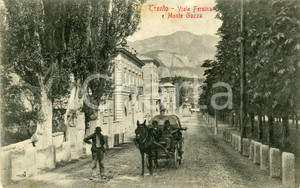 1908 TRENTO Carrozza in Viale Fersina - Monte Gazza - Cartolina ANIMATA FP VG  Cartolina postale d'epoca, viaggiata.CONDIZIONI: FFORMATO: FP    originale e autentica 1